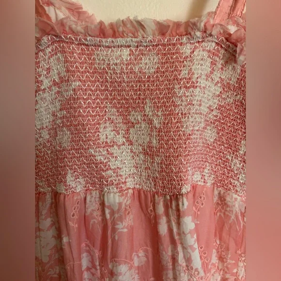 Love Shack Fancy Olani Mini Coral Romance Dress Size Small - Picture 9 of 10